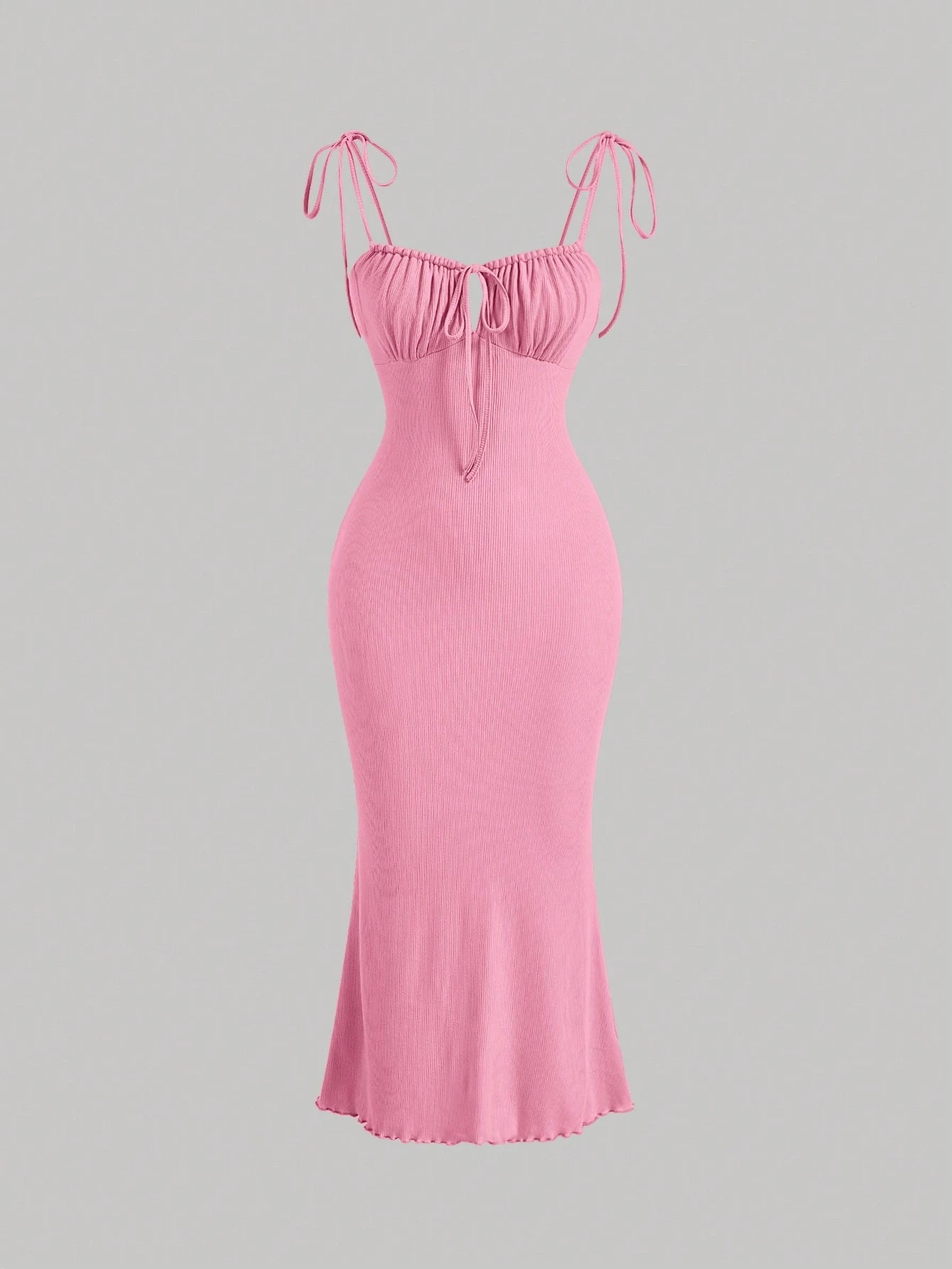 MOD Ruched Bust Tie Shoulder Cami Dress,Pastel Dresses For Women, Wedding Guest Dress