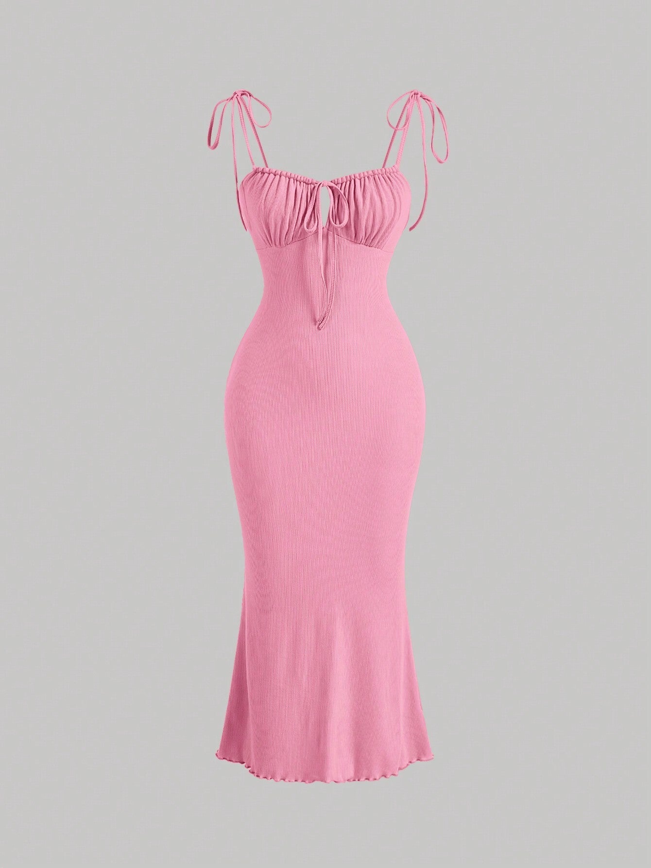 MOD Ruched Bust Tie Shoulder Cami Dress,Pastel Dresses For Women, Wedding Guest Dress
