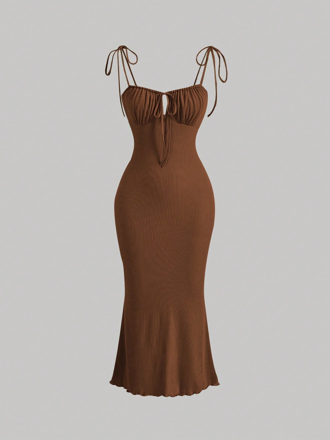 MOD Tie Front Ruched Bust Cami Dress