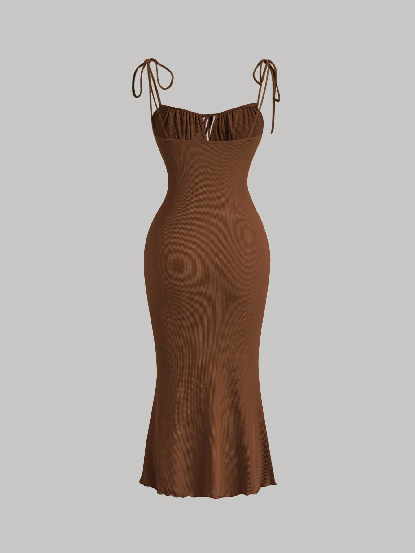 MOD Tie Front Ruched Bust Cami Dress