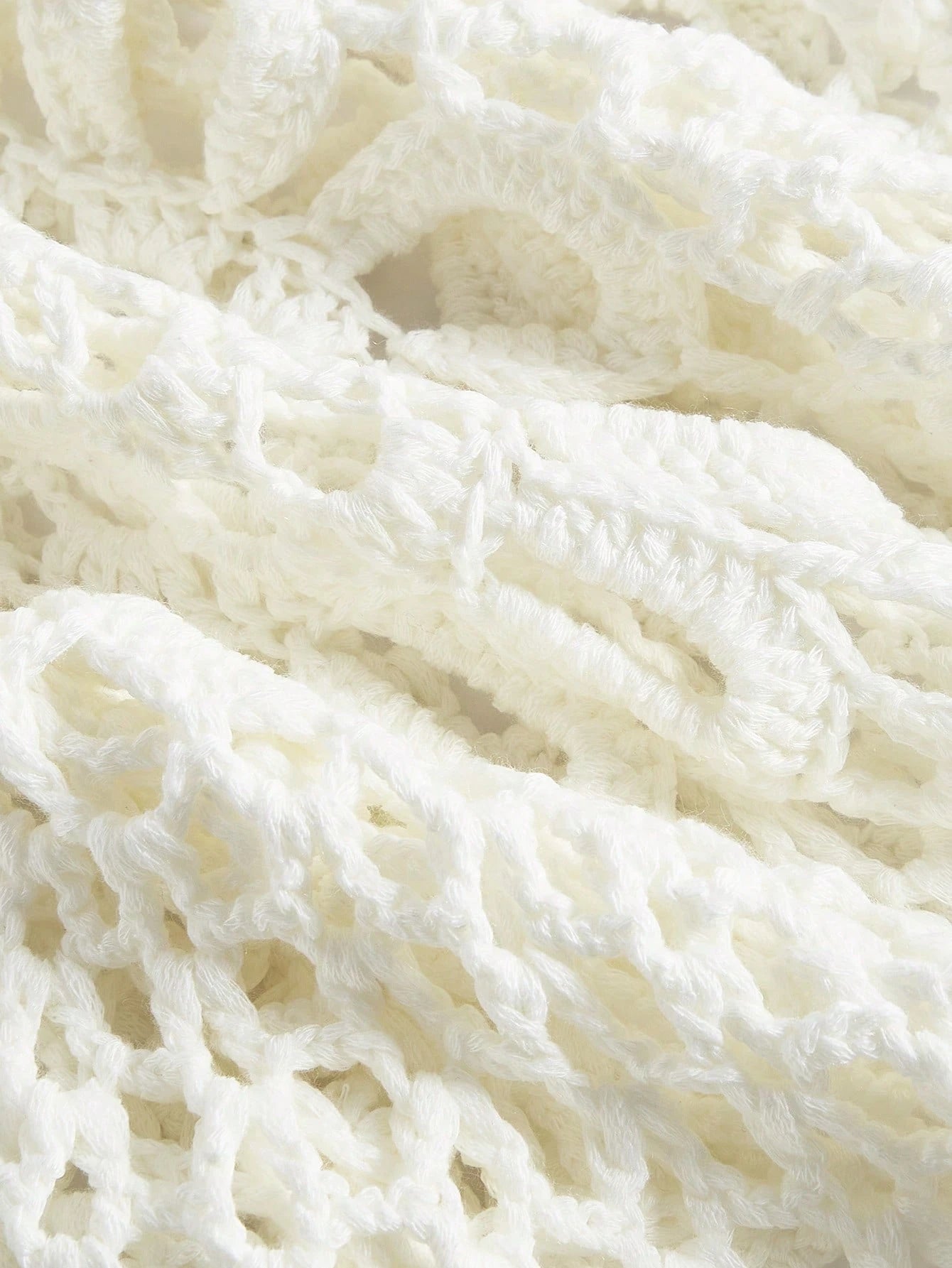 MOD Women White Crochet Beach Cover Up Country Concert Tops
