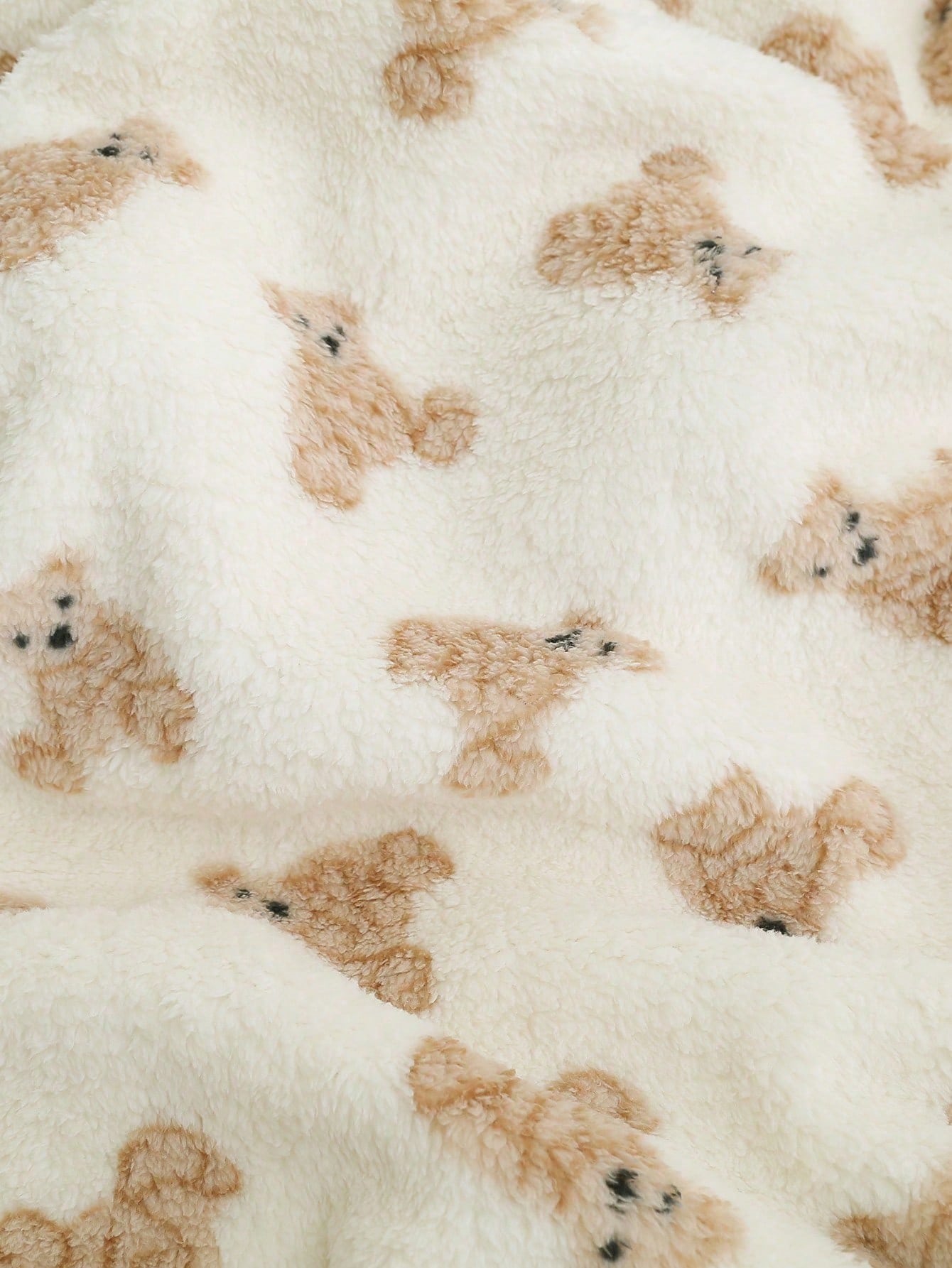 momscare 1pc Bear Pattern Swaddle Blanket, Soft Baby Hooded Towel, Stroller Blanket, Sweet Warm Gift For Baby Boys, Suitable For Home And Travel, Valentine's Day Gift