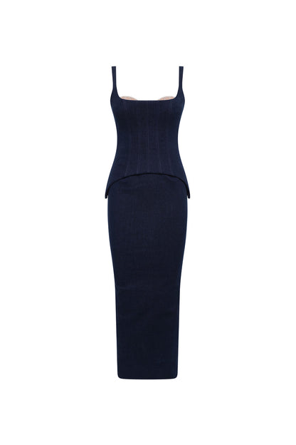 Monet Dress - Denim - SHOPJAUS - JAUS