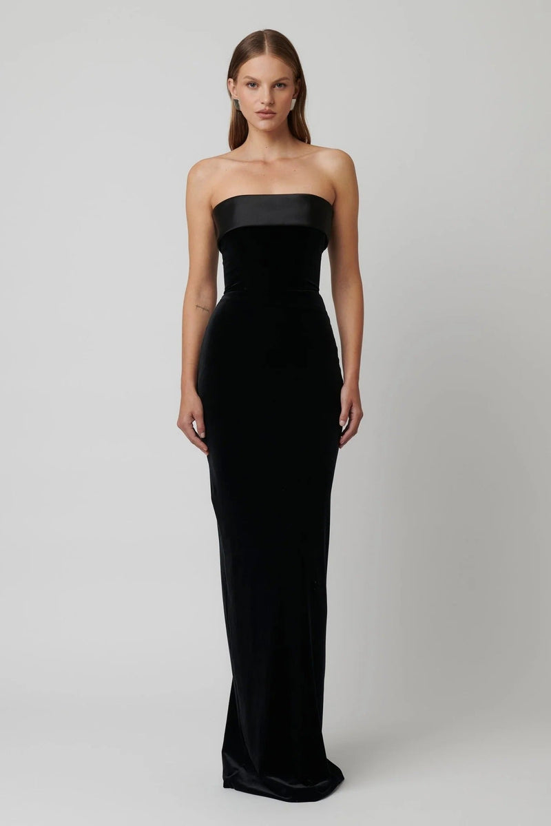 Monroe Gown - Black Velvet