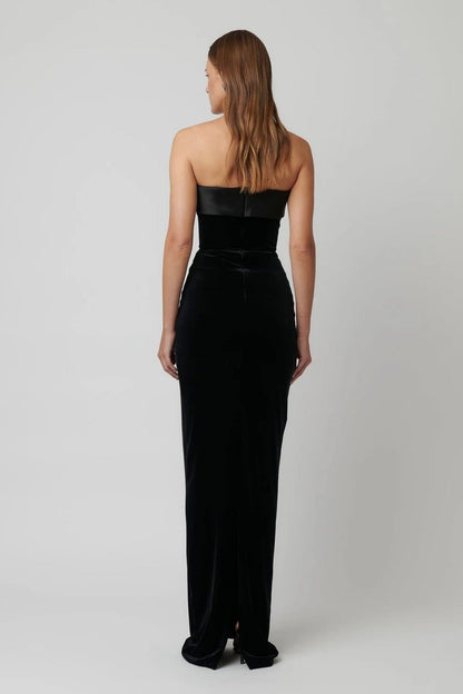 Monroe Gown - Black Velvet