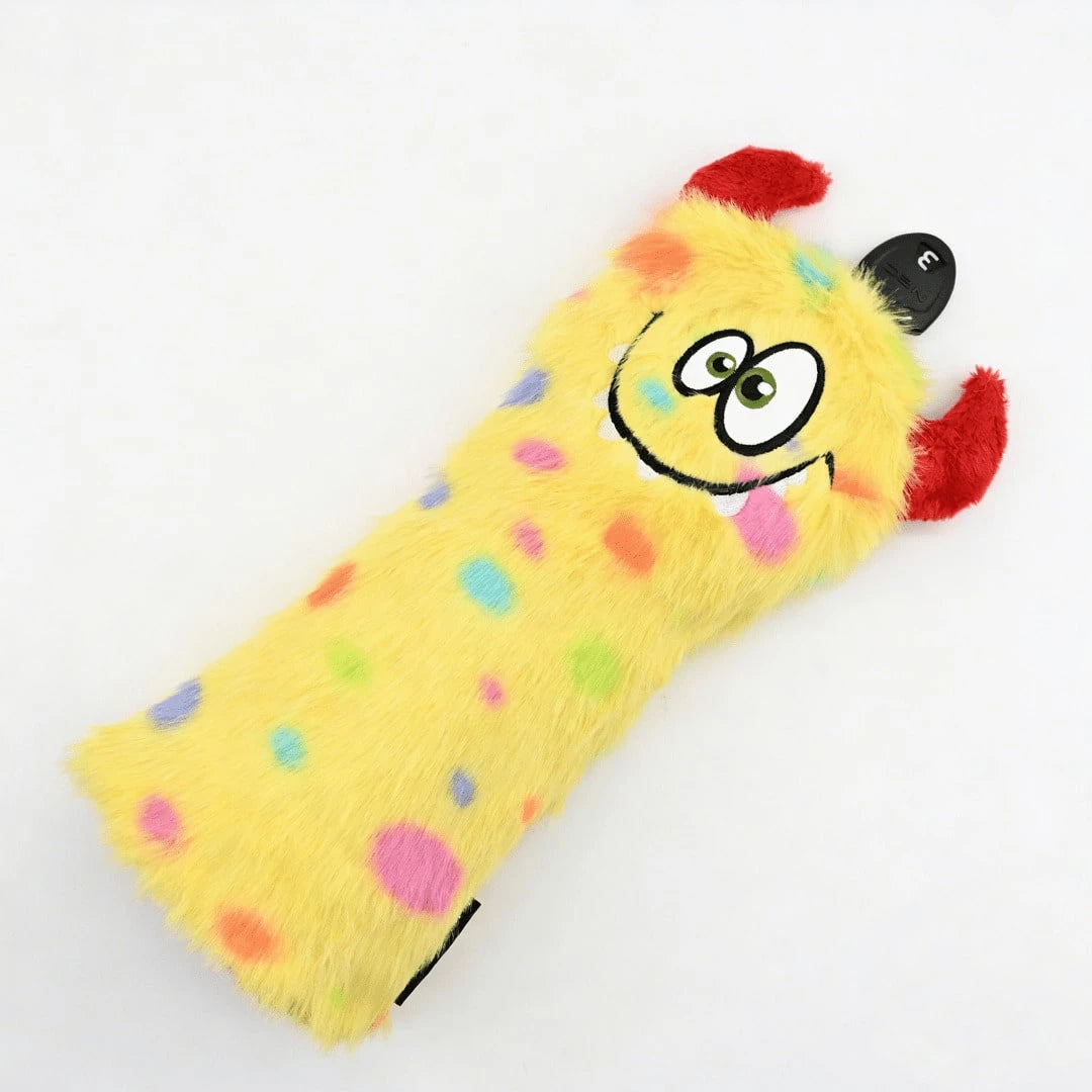 Monster Plush Golf Shaft Covers, Wooden Shaft Sleeves, Leather Headcovers Suitable For Wooden, Fairway And Hybrid Golf Clubs