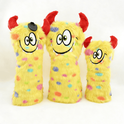 Monster Plush Golf Shaft Covers, Wooden Shaft Sleeves, Leather Headcovers Suitable For Wooden, Fairway And Hybrid Golf Clubs