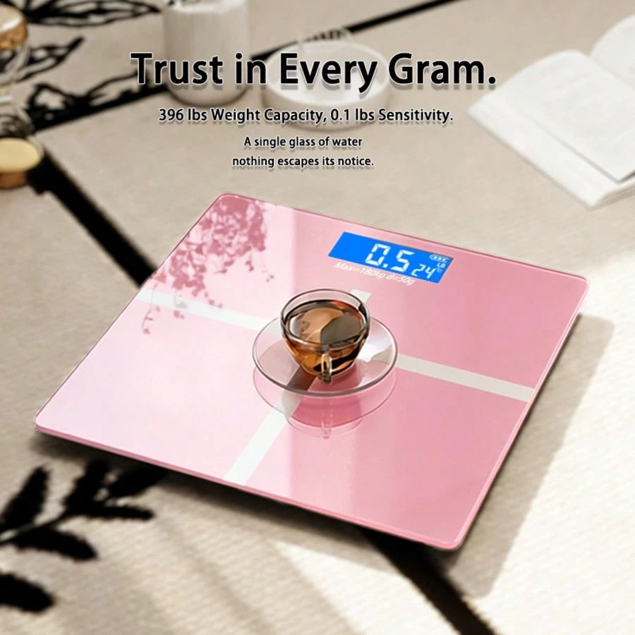 MOONRISE 396 Lbs Ultra-High-Capacity Bathroom Scale, High-Precision Smart Digital Scale, Convertible Between Pounds And Kilograms, Multi-Function Temperature Display, High-Definition LCD Screen, Extra