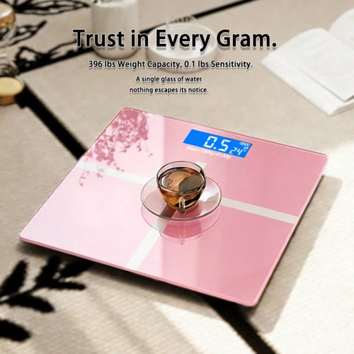 MOONRISE 396 Lbs Ultra-High-Capacity Bathroom Scale, High-Precision Smart Digital Scale, Convertible Between Pounds And Kilograms, Multi-Function Temperature Display, High-Definition LCD Screen, Extra