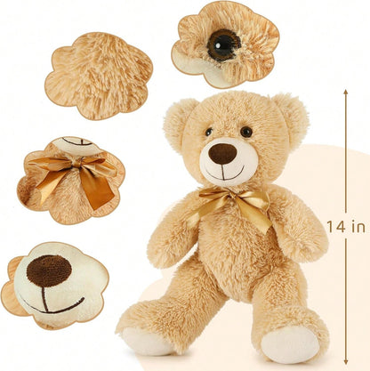 MorisMos 6 Packs Teddy Bears Bulk Stuffed Animals14in Small Teddy Bear PlushCute Stuffed Bears For Centerpiece Baby Shower Valentines Wedding Birthday