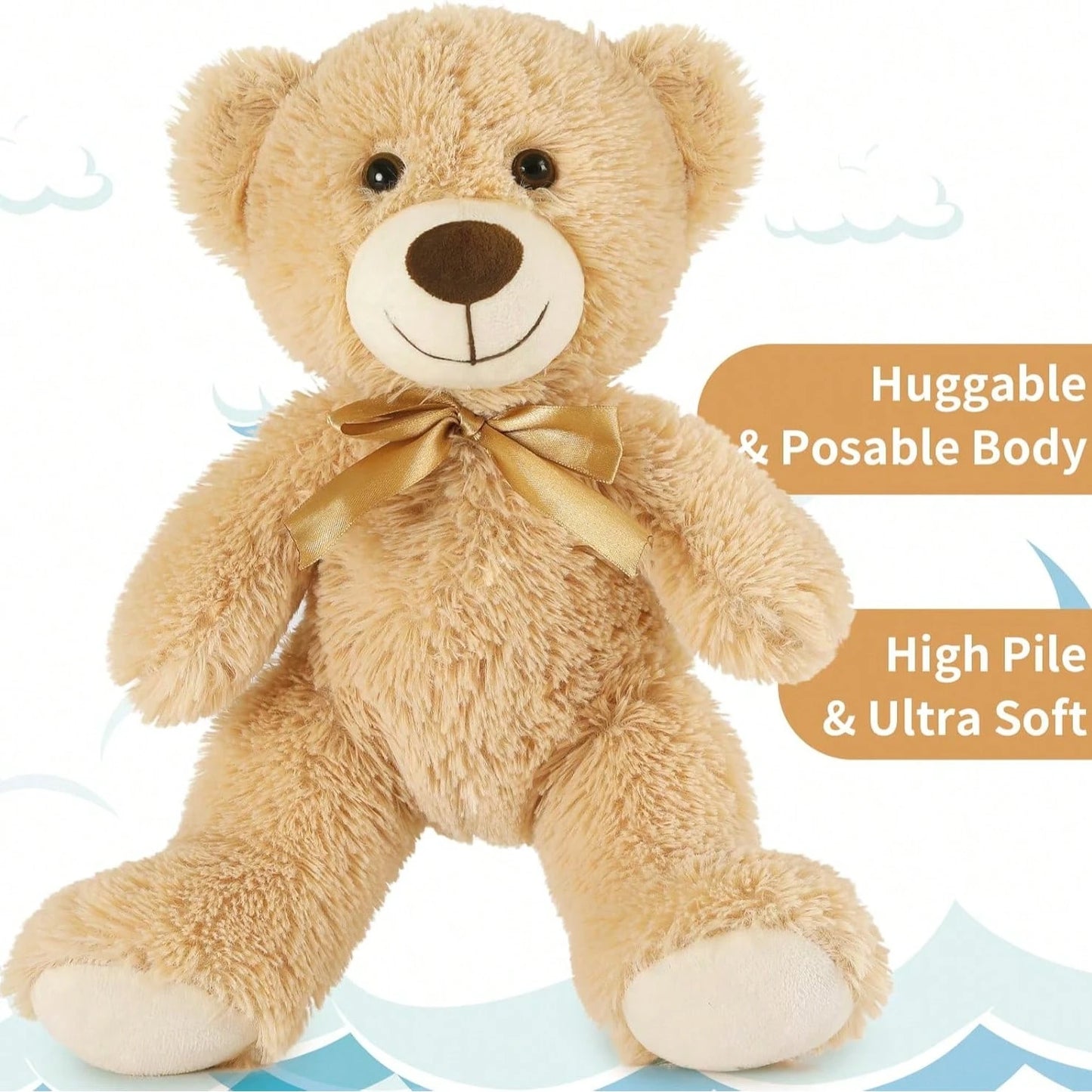 MorisMos 6 Packs Teddy Bears Bulk Stuffed Animals14in Small Teddy Bear PlushCute Stuffed Bears For Centerpiece Baby Shower Valentines Wedding Birthday