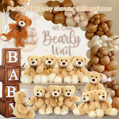 MorisMos 6 Packs Teddy Bears Bulk Stuffed Animals14in Small Teddy Bear PlushCute Stuffed Bears For Centerpiece Baby Shower Valentines Wedding Birthday