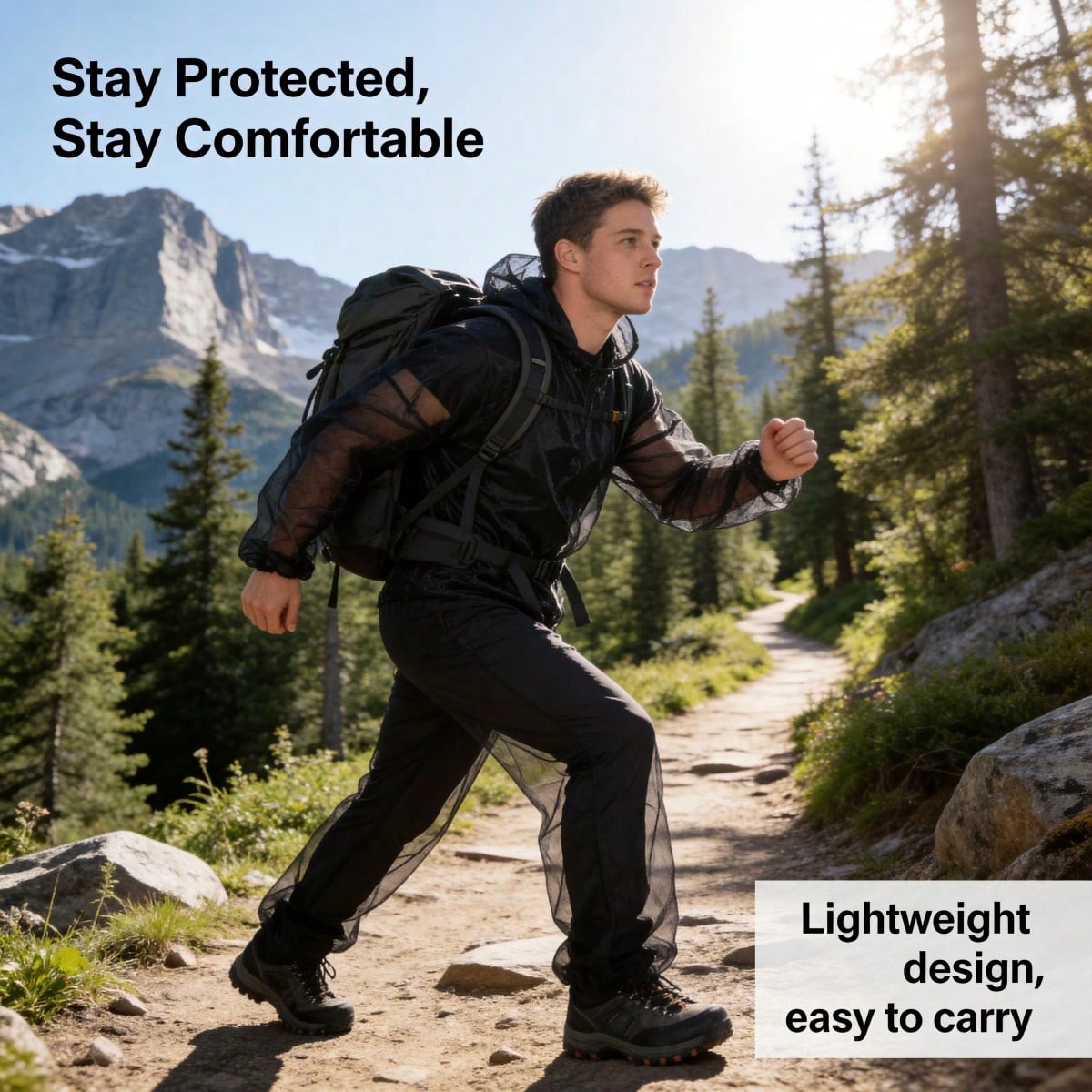Mosquito Suit- Bug Mesh Pant & Jacket With Hood For Outdoor Protection From Ticks, Bugs, Flies, Gnats, No-See-Ums & Midges- Mosquito Net Clothing For Men & Women