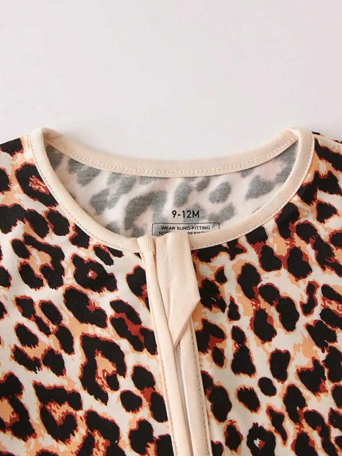 MOSSRIVER Baby Bamboo Leopard Print Footie One-Piece With Mitten Cuffs Double Zipper- Soft, All-Season