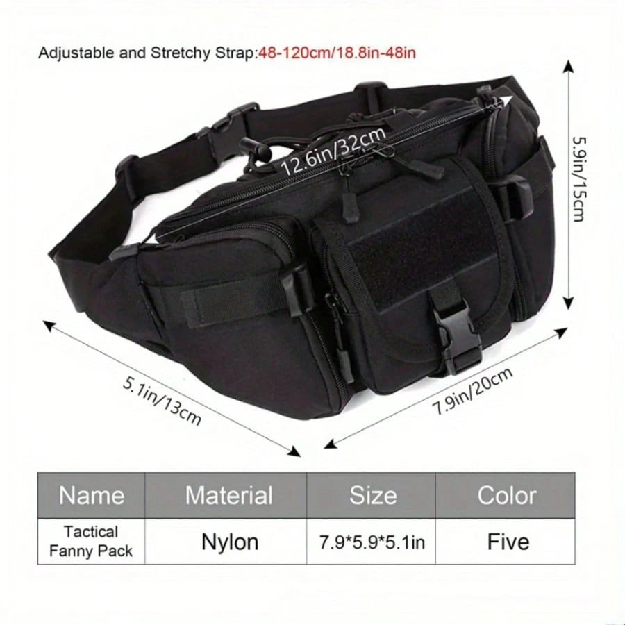Multi Functional Outdoor Waist Bag, Large Capacity Tactical Chest Bag, Suitable For Hunting, Hiking, Hiking, Fishingaa