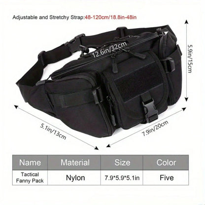 Multi Functional Outdoor Waist Bag, Large Capacity Tactical Chest Bag, Suitable For Hunting, Hiking, Hiking, Fishingaa