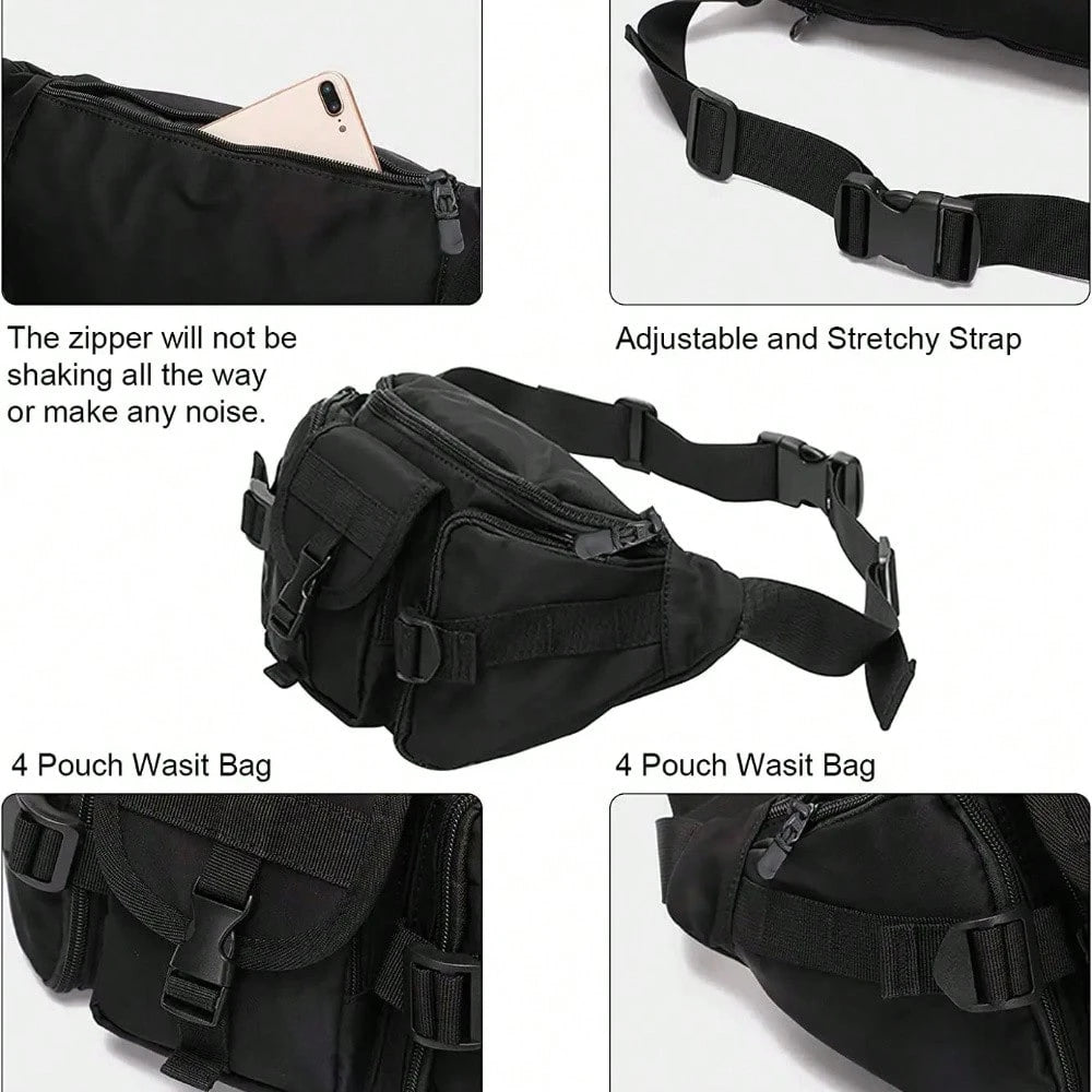 Multi Functional Outdoor Waist Bag, Large Capacity Tactical Chest Bag, Suitable For Hunting, Hiking, Hiking, Fishingaa