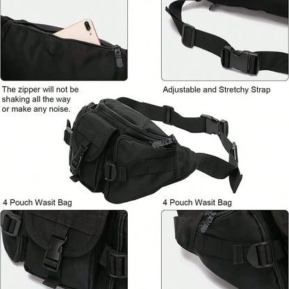 Multi Functional Outdoor Waist Bag, Large Capacity Tactical Chest Bag, Suitable For Hunting, Hiking, Hiking, Fishingaa