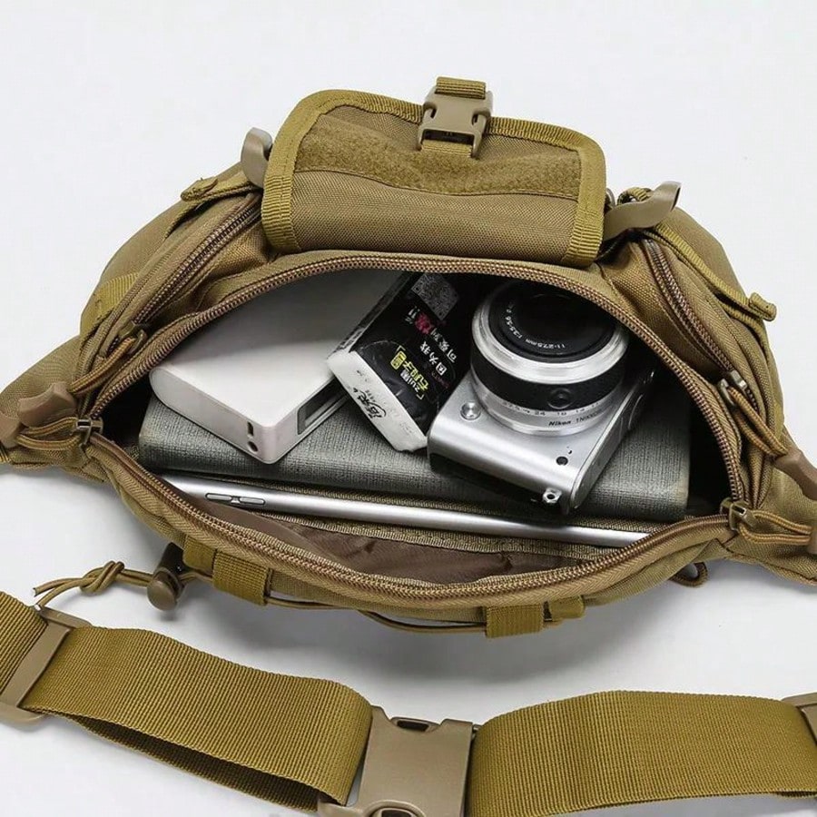 Multi Functional Outdoor Waist Bag, Large Capacity Tactical Chest Bag, Suitable For Hunting, Hiking, Hiking, Fishingaa