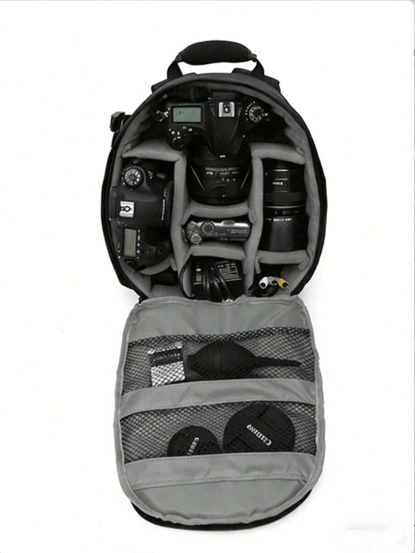 Multi-Layer Protective Camera Bag, Water Resistant Shoulder Backpack For Photographer Travel Outdoor Shooting