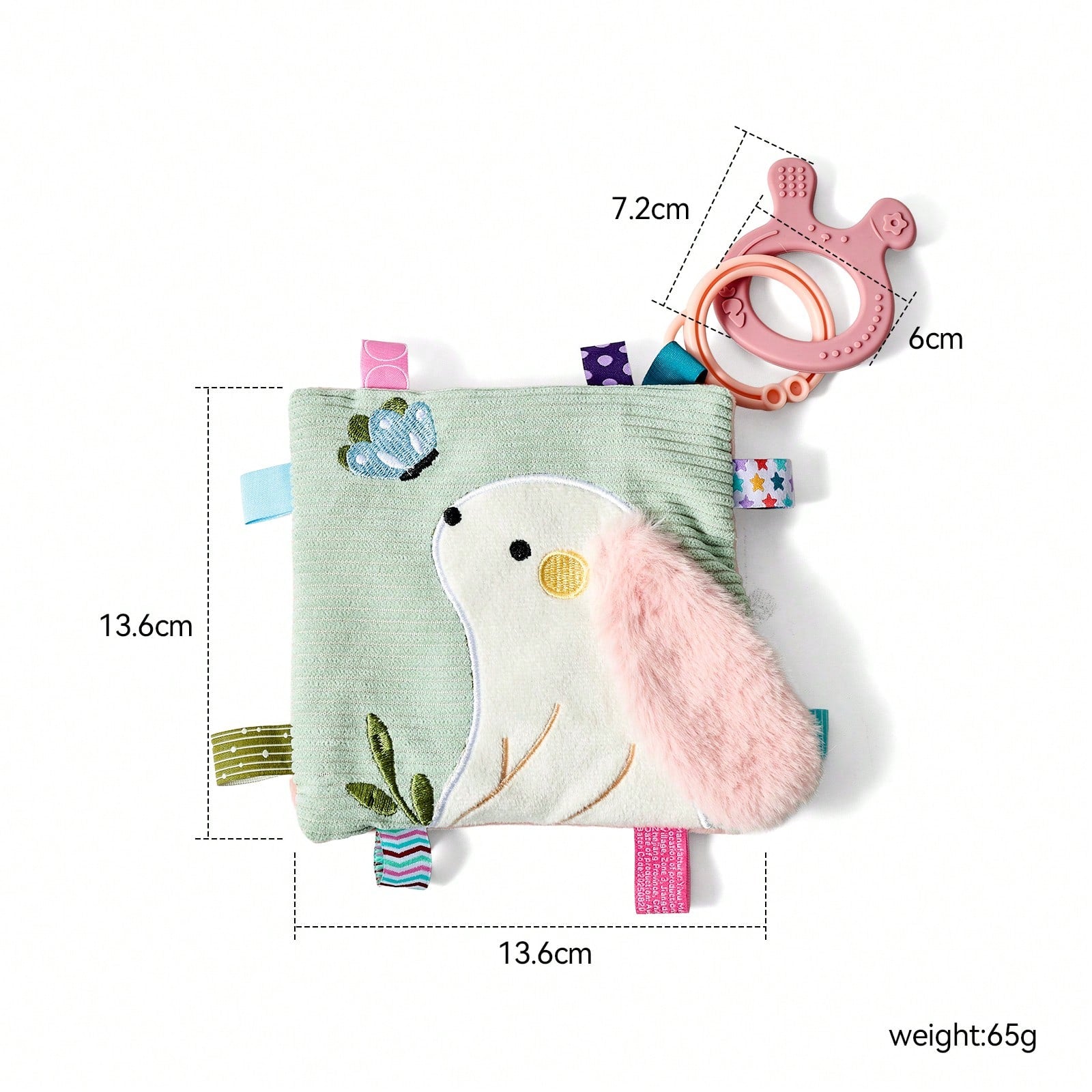 Multifunctional Baby Comfort Blanket, Plush Rabbit Touch Comfort Toy, Color Recognition And Animal Cognition Early Education Cloth Book, Educational Baby Hand-Eye Coordination Toy, Christmas Halloween
