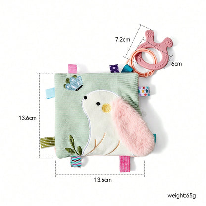 Multifunctional Baby Comfort Blanket, Plush Rabbit Touch Comfort Toy, Color Recognition And Animal Cognition Early Education Cloth Book, Educational Baby Hand-Eye Coordination Toy, Christmas Halloween