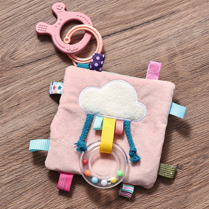 Multifunctional Baby Comfort Blanket, Plush Rabbit Touch Comfort Toy, Color Recognition And Animal Cognition Early Education Cloth Book, Educational Baby Hand-Eye Coordination Toy, Christmas Halloween