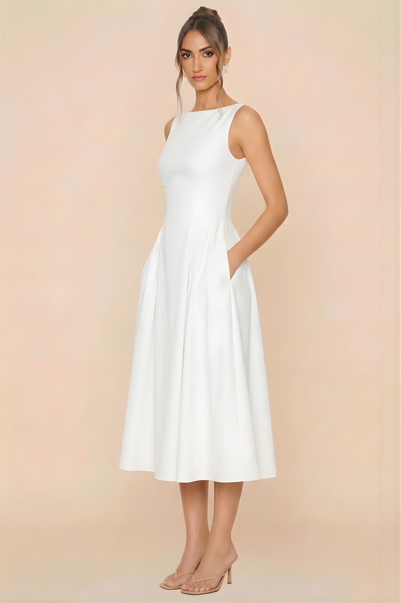 Muse Midi Dress - White