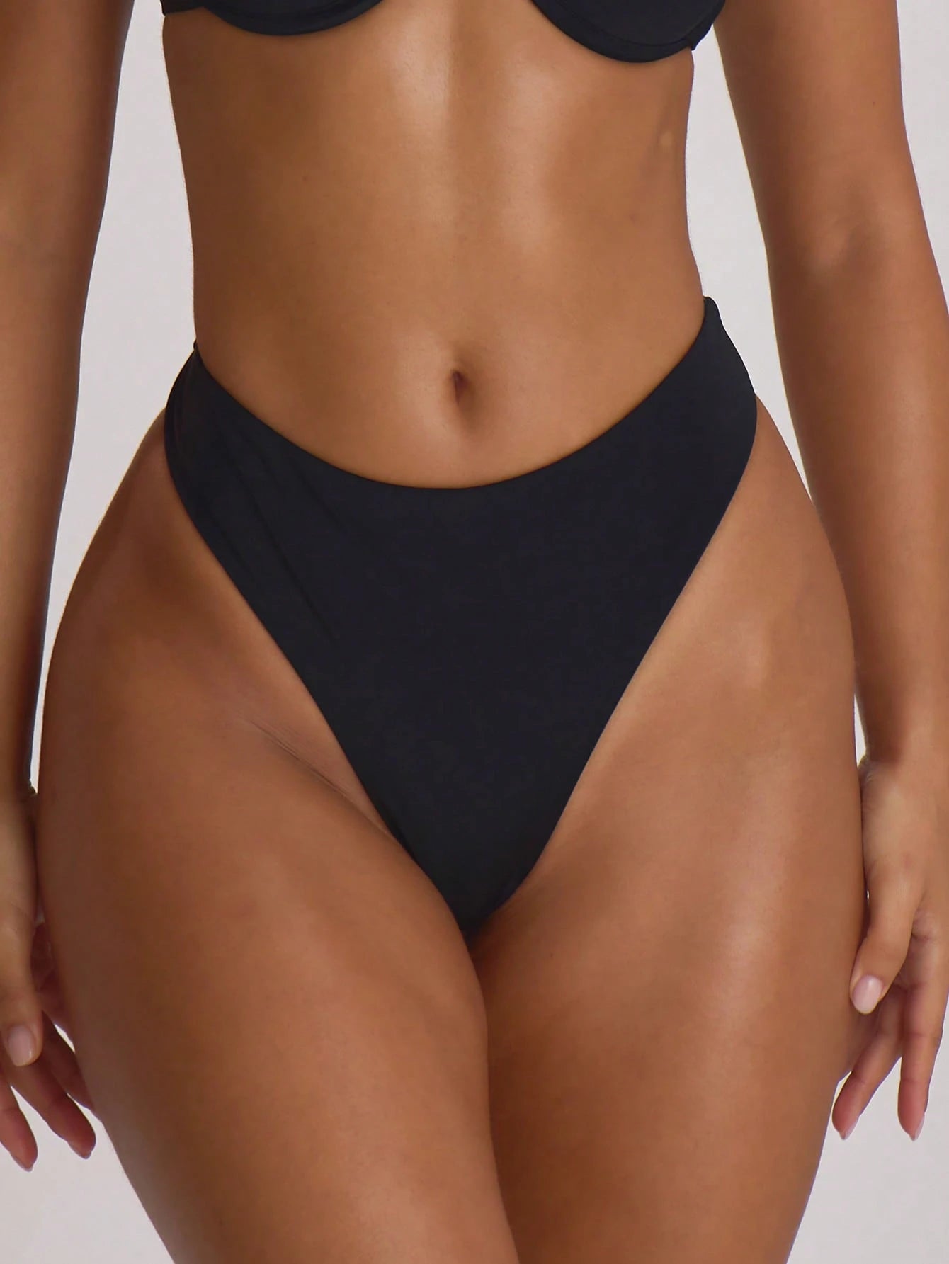 Musera Resort High Fit Coverage Cheeky Bikini Bottoms Swim Vacation Holiday Summer Travel Beachwear Basics Solid Colour Swimwear Resort Core