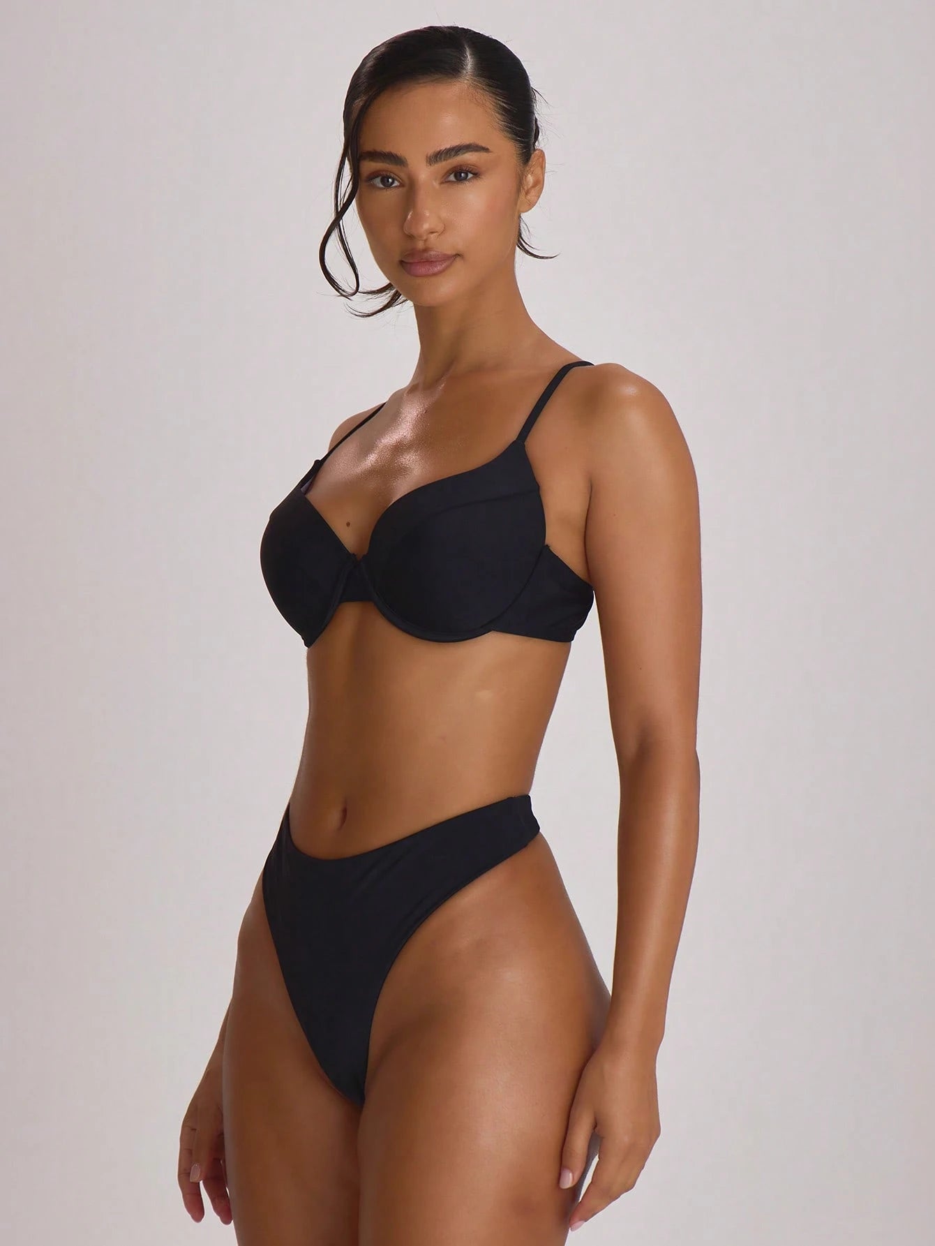 Musera Resort High Fit Coverage Cheeky Bikini Bottoms Swim Vacation Holiday Summer Travel Beachwear Basics Solid Colour Swimwear Resort Core