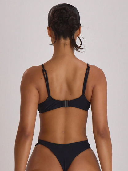 Musera Resort High Fit Coverage Cheeky Bikini Bottoms Swim Vacation Holiday Summer Travel Beachwear Basics Solid Colour Swimwear Resort Core