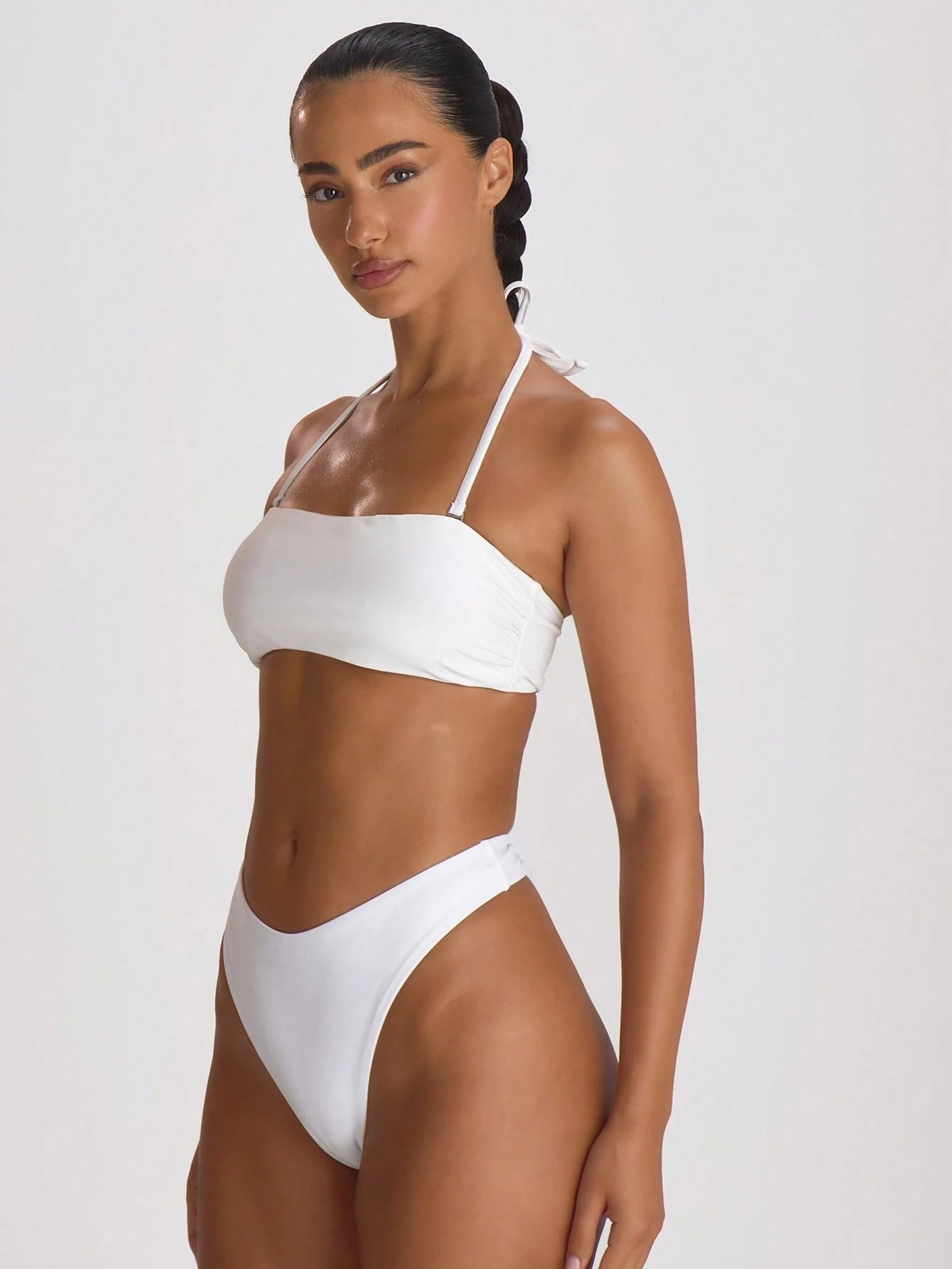 Musera Resort High Fit Coverage Cheeky Bikini Bottoms Swim Vacation Holiday Summer Travel Beachwear Basics Solid Colour Swimwear Resort Core