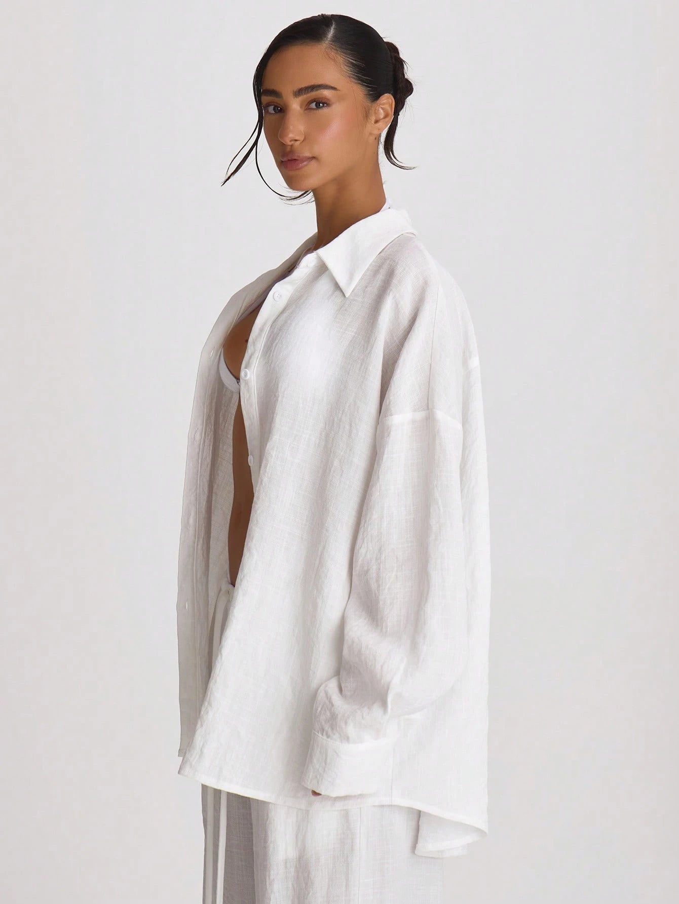 Musera Resort Premium Oversized Linen Shirt Cover Up Swim Vacation Holiday Summer Travel Beachwear