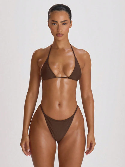Musera Resort Strappy Thong Bikini Bottoms Swim Vacation Holiday Summer Travel Beachwear Basics Resort Core