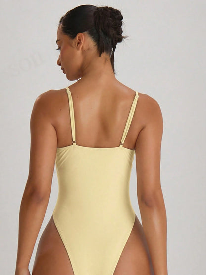 Musera Resort Underwire Cup High Leg Cheeky Swimsuit Bathing Suits Swim Vacation Holiday Summer Travel Beachwear Basics Solid Colour Swimwear Resort Core