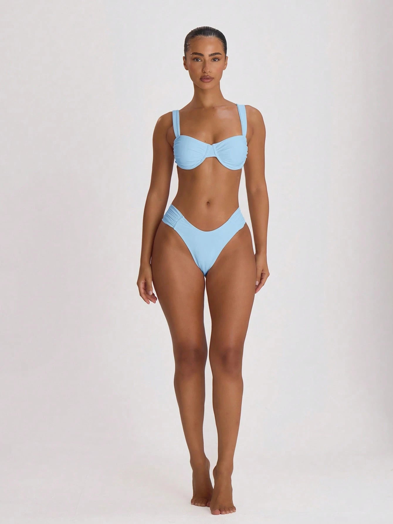 Musera Resort Underwired Ruched Cup Bikini Top Swim Vacation Holiday Summer Travel Beachwear Basics Hen Do Wedding Bridal Bachelorette Resort Core