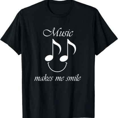 Music-Themed Humorous Quotes Singer Music Teacher T-Shirt, Loose Fit Printed T-Shirt, Street Style Fashion, Suitable For Everyday Outdoor Activities.