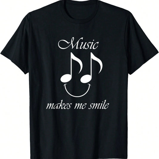 Music-Themed Humorous Quotes Singer Music Teacher T-Shirt, Loose Fit Printed T-Shirt, Street Style Fashion, Suitable For Everyday Outdoor Activities.