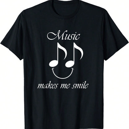 Music-Themed Humorous Quotes Singer Music Teacher T-Shirt, Loose Fit Printed T-Shirt, Street Style Fashion, Suitable For Everyday Outdoor Activities.