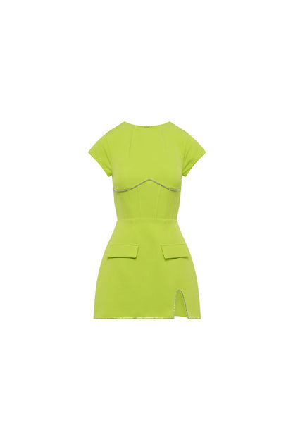 Myah Dress - Lime - SHOPJAUS - JAUS