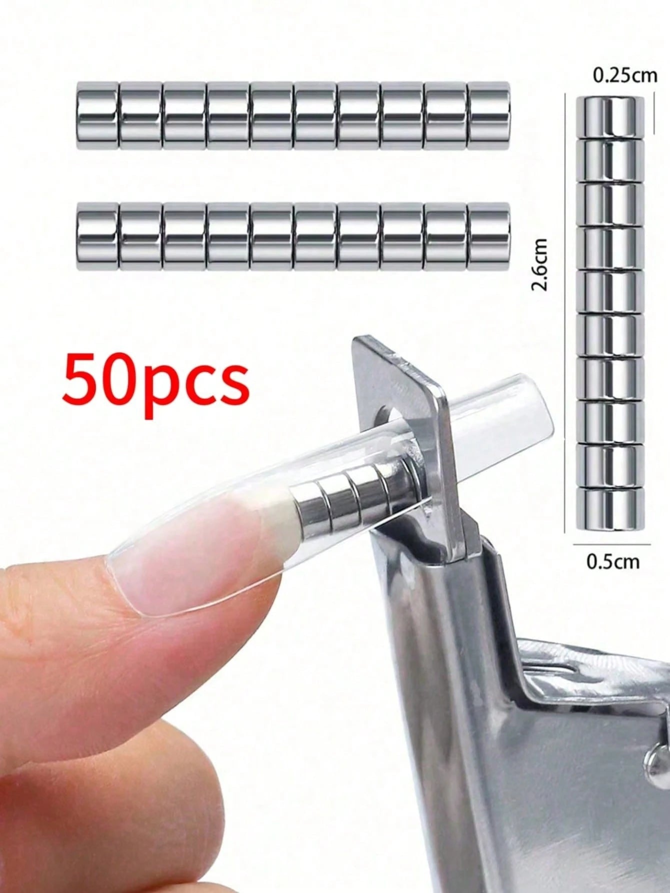 Nail Clipper With Powerful Cylindrical Magnet For Nail Art Tools, Suitable For Metal Nail Clippers For Artificial Nails- Cat Eye Effect Nail Art Magnet, Nail Art Tools, Nail Art Supplies, Nail Art Su