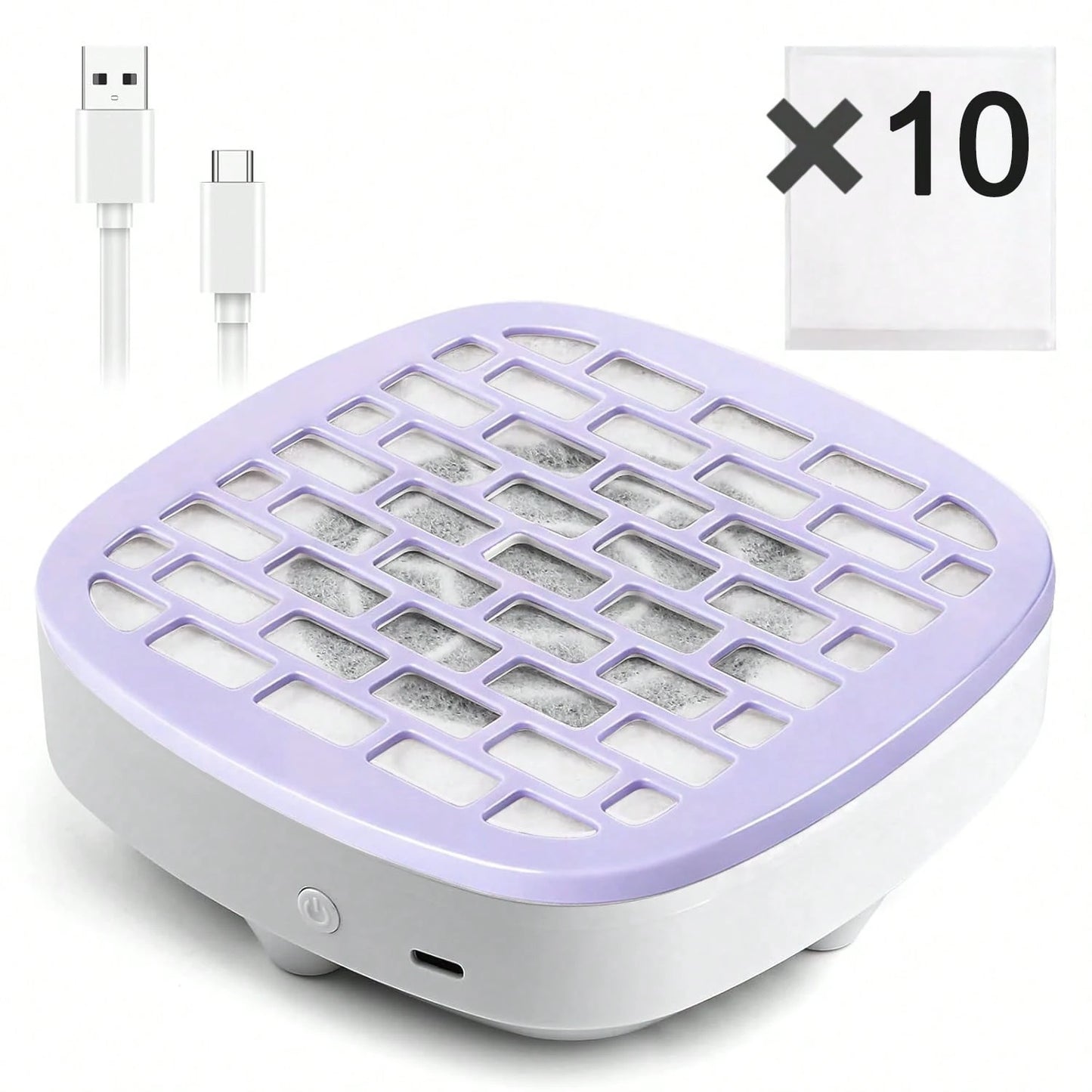 Nail Dust Collector With 10PCS Filter Pads,Compact Vacuum Fan Dust Collector For Beginner Mini Dust Suction Machine Manicure Pedicure Tool For Acrylic Nail Polishing For Home Use