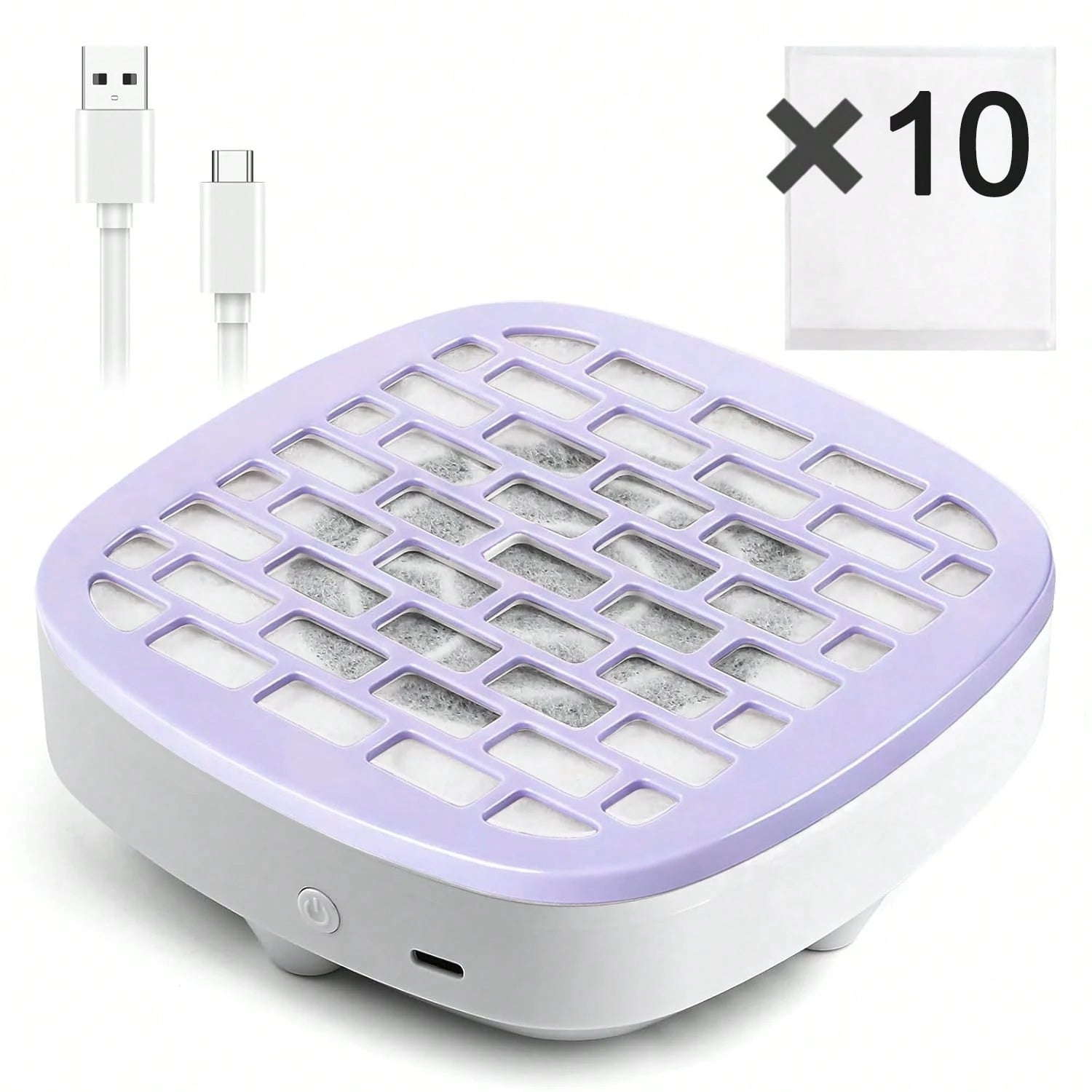 Nail Dust Collector With 10PCS Filter Pads,Compact Vacuum Fan Dust Collector For Beginner Mini Dust Suction Machine Manicure Pedicure Tool For Acrylic Nail Polishing For Home Use