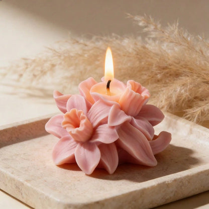 Narcissus Flower Aroma Silicone Candle Mold, INS Floral Shaped Aroma Silicone Mold For DIY Candle, Soap, Plaster, Clay, Resin Crafts, Home Decor