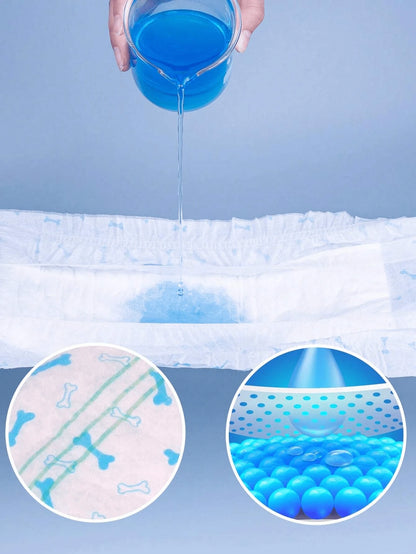 New Arrival- Dono Male Dog Diapers With Urine Indicator And Leak-Proof Design, Disposable Male Dog Diapers With Moisture Indicator, Super Absorbent, Can Be Used To Solve Male Dog Leakage Issues, Leak