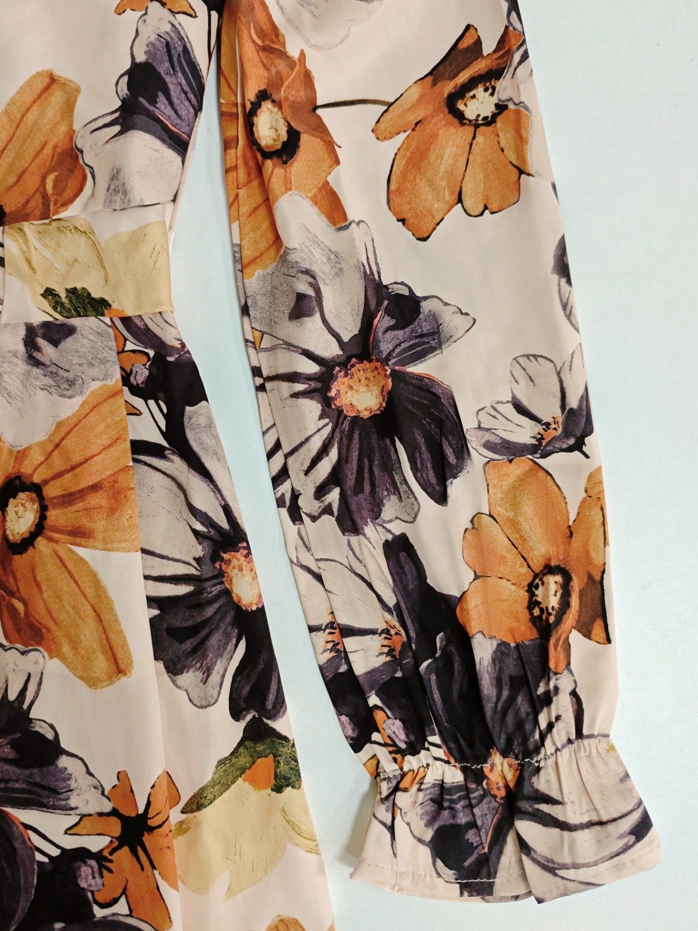 New Autumn Floral Print One-Piece Dress, Elegant Casual Hollow Waist Belt, Suitable For Daily Wear, Vacation, Gathering, And Dating
