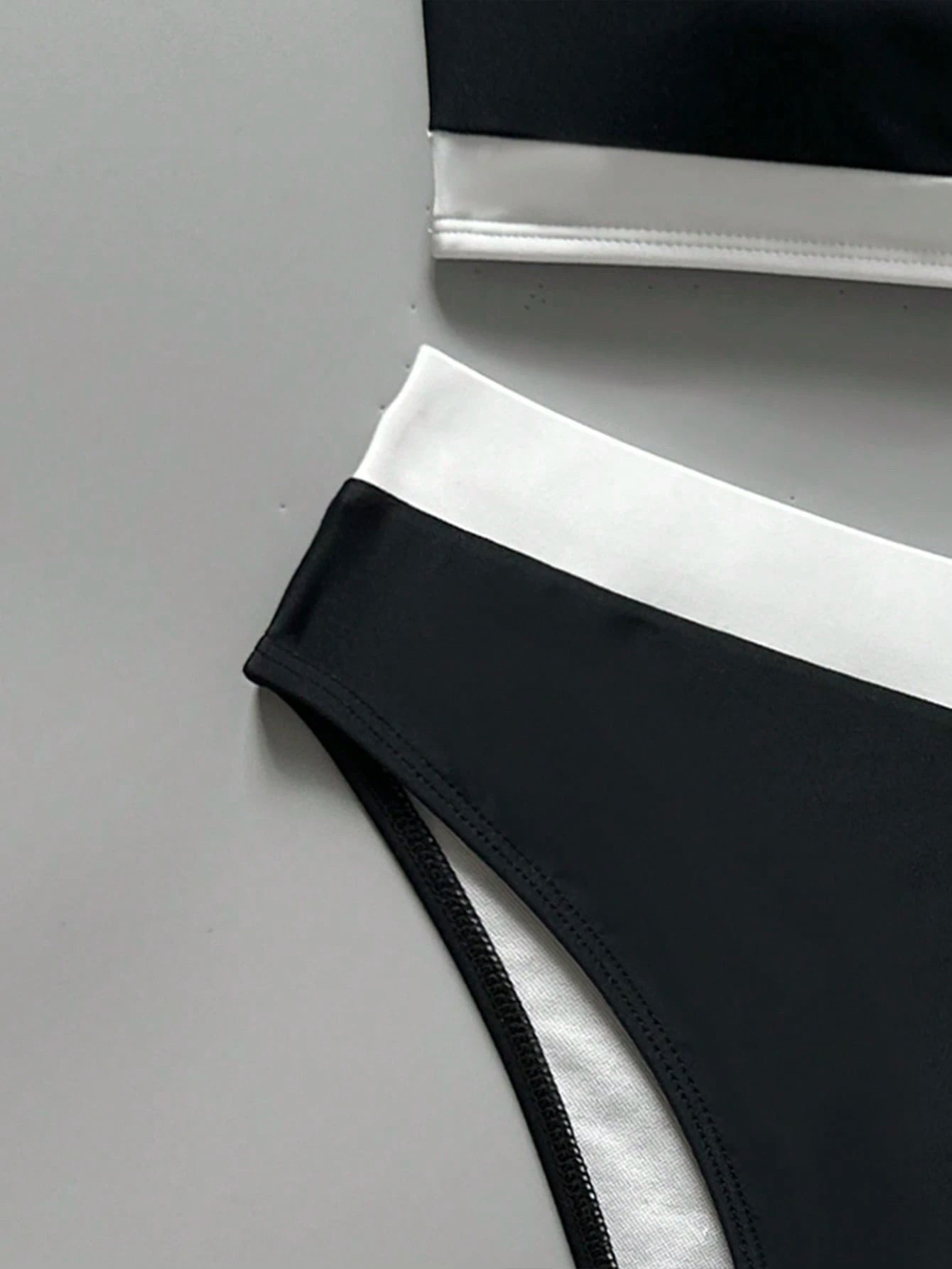 New Fashionable Sexy Solid Color Detachable Strap Strapless Bikini Swimwear For Women, Suitable For Beach, Pool Party, Vacation Summer, Vacationcore