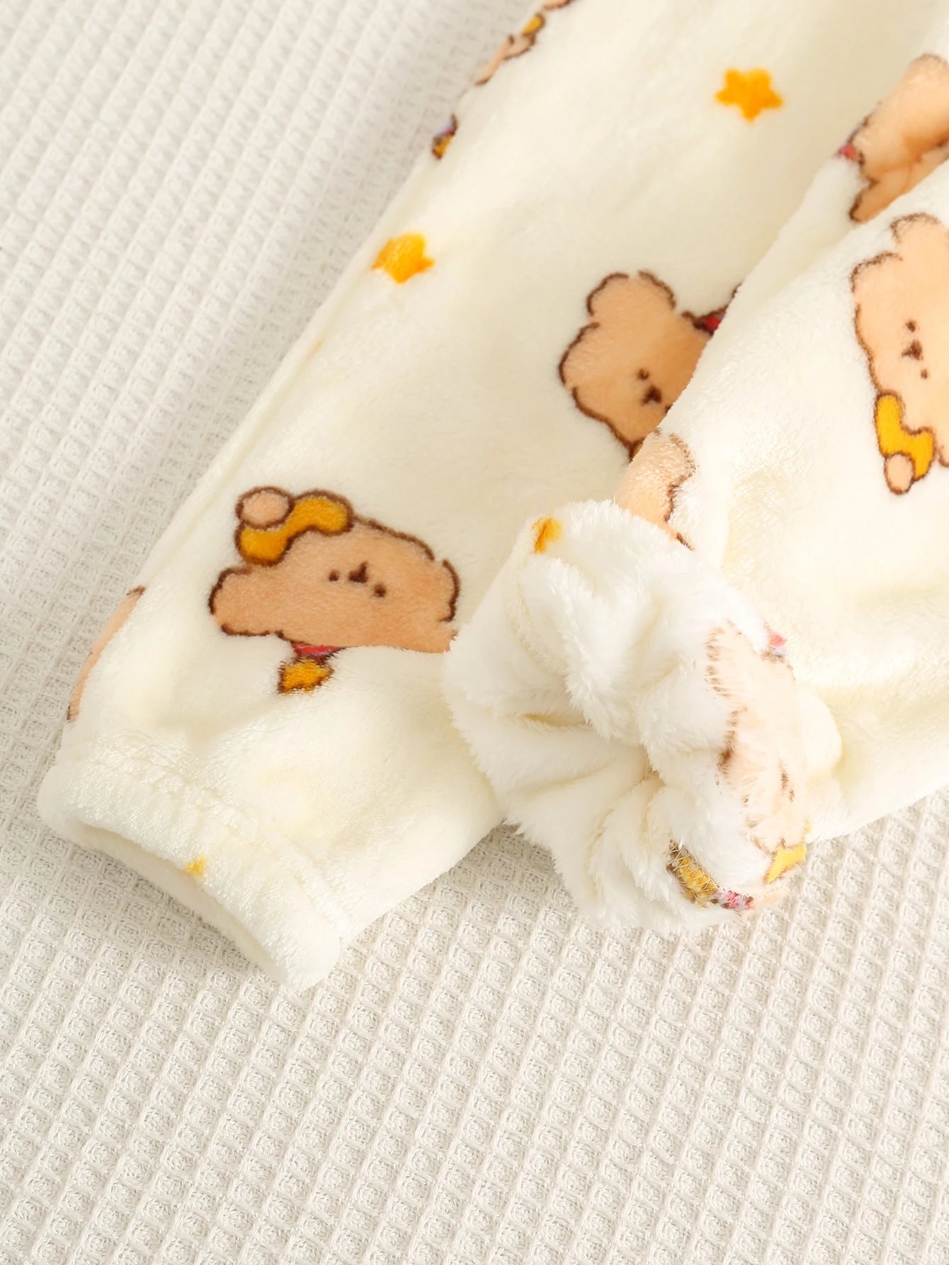 Newborn Baby Boy Autumn/Winter Cute Fluffy Cartoon Pattern Hooded Romper, Fleece Romper, Bear Romper, Halloween Romper