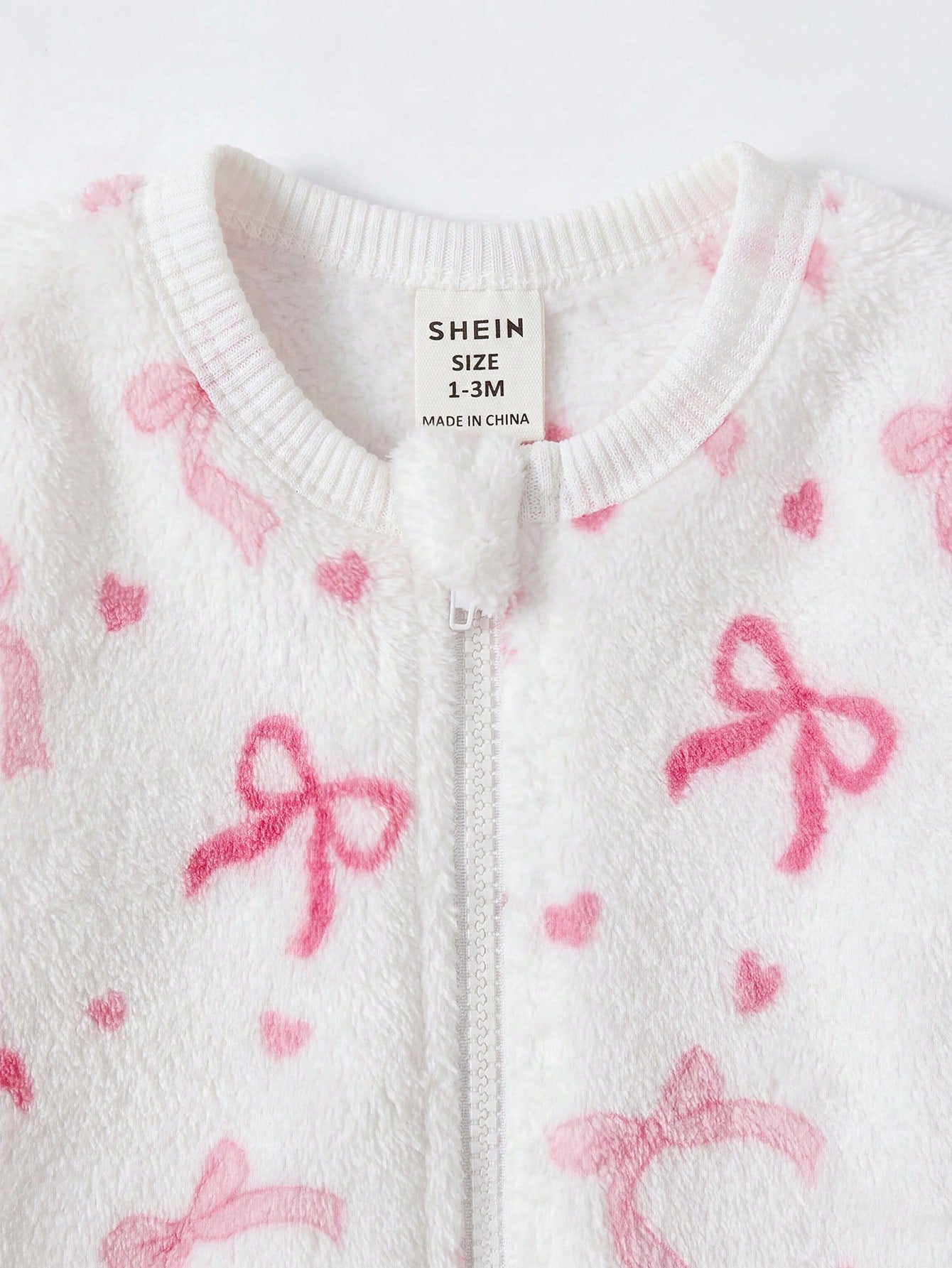 Newborn Baby Girl Cute Casual Fluffy Bowknot Pattern Autumn Romper Loungewear(1 Random Piece)
