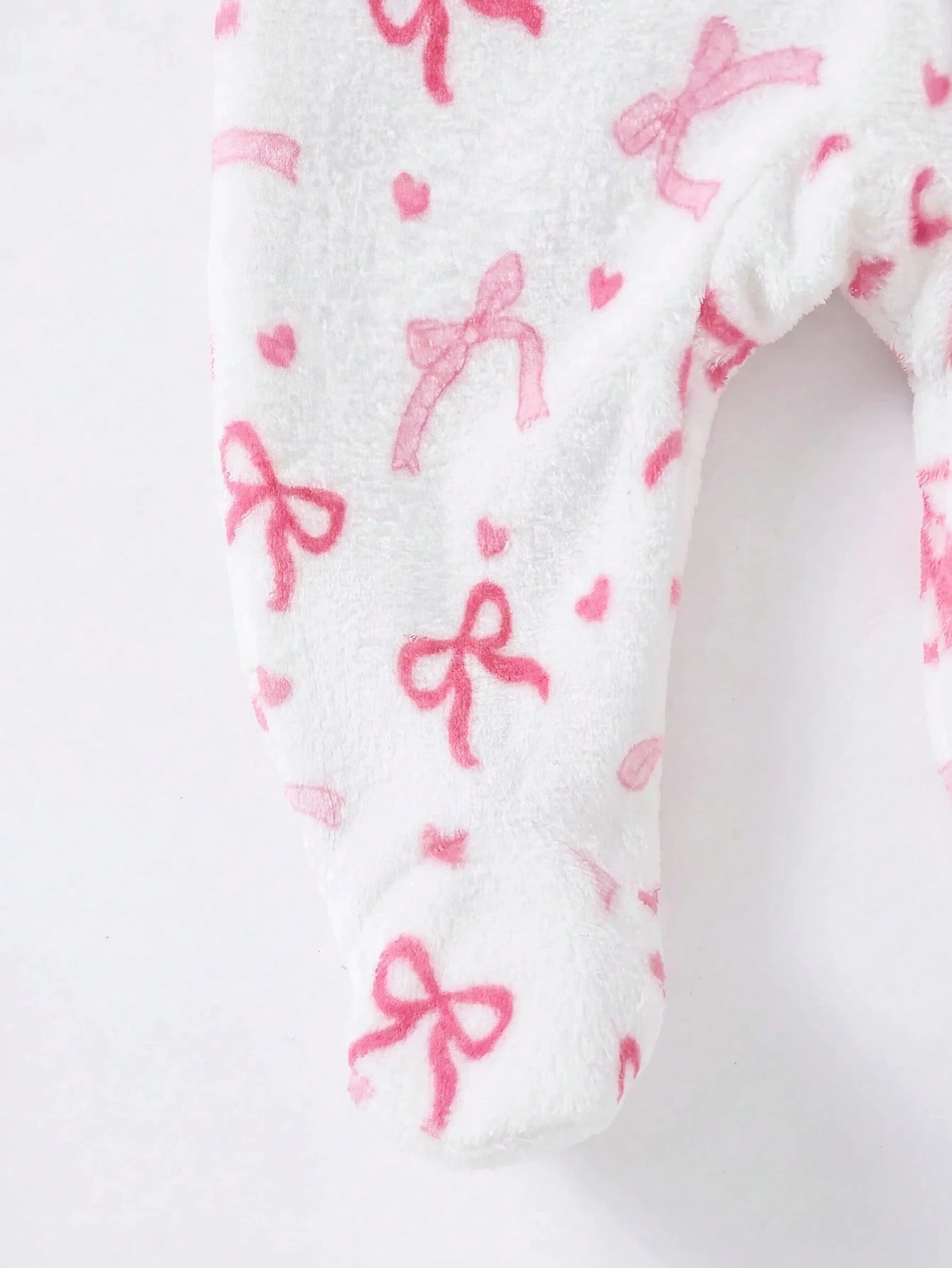 Newborn Baby Girl Cute Casual Fluffy Bowknot Pattern Autumn Romper Loungewear(1 Random Piece)